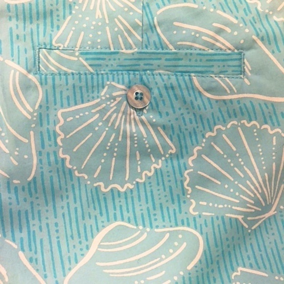 LILLY Pulitzer Seashell Print Cropped Pant Capri Cotton White Label Vintage - Picture 6 of 11
